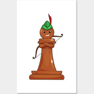 Chess piece Pawn Archer Chess Posters and Art